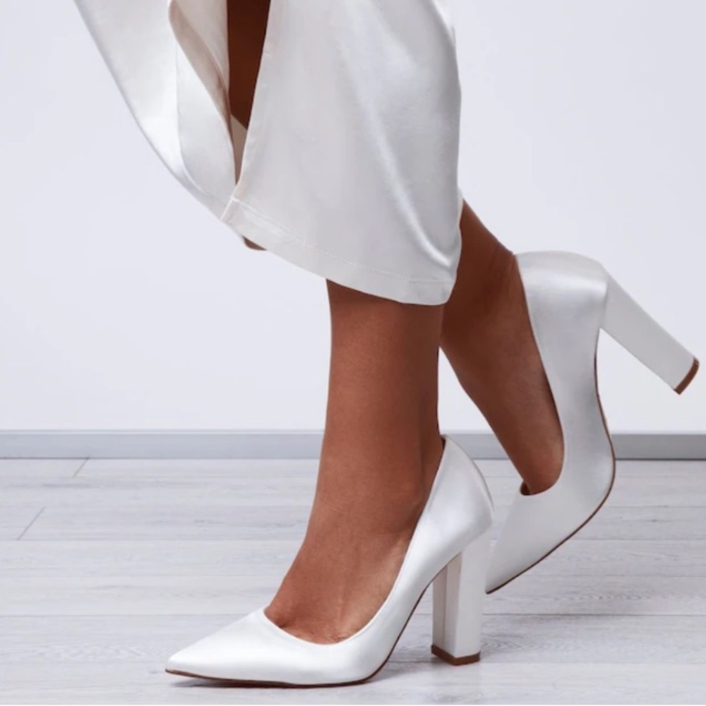 Chunky-hi Block High Closed Heels Pointed Women's  Shoes SIZE 42 or 9.5